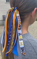 Customized Softball Themed Ribbon Hair Ties