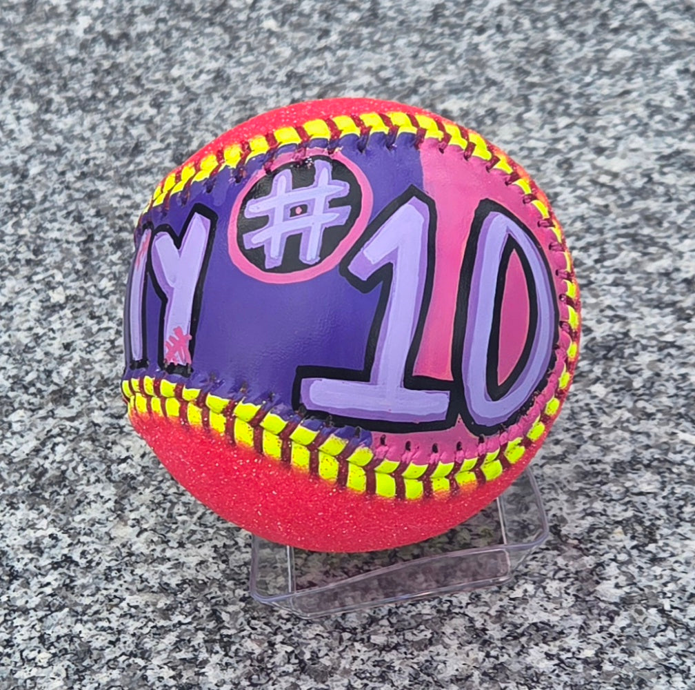 Personalized Glitter Softball