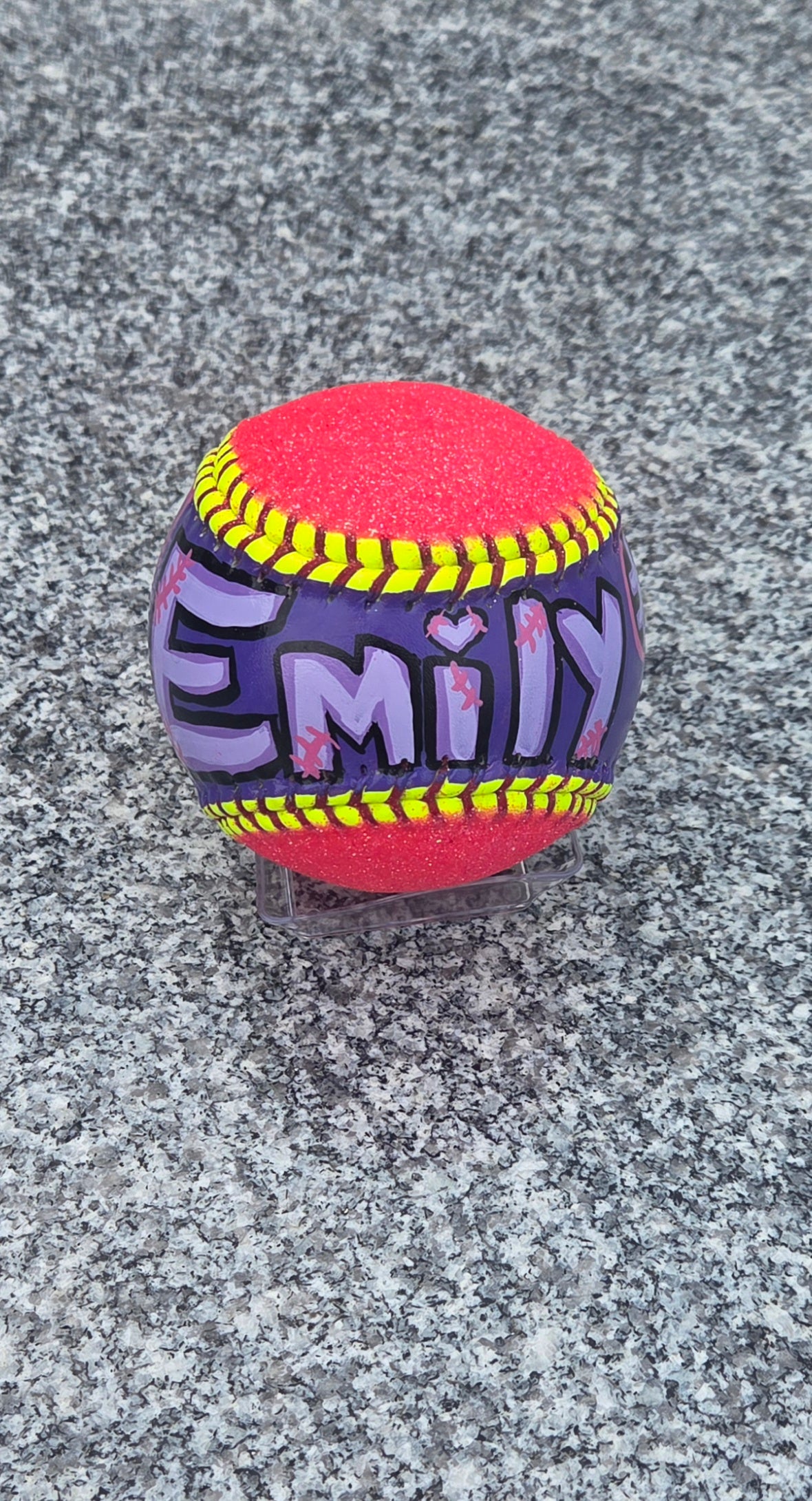 Personalized Glitter Softball