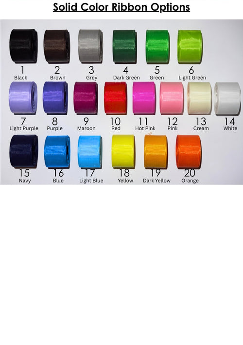 Customized School Themed Ribbon Hair Ties